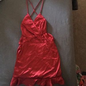 Lucy in the sky Isabella pleated satin dress